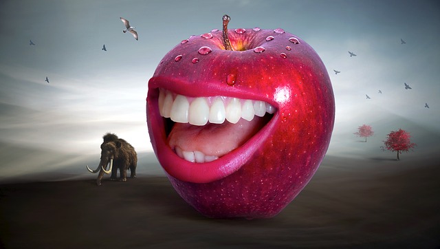 jablko se smíchem